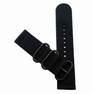 BUMVOR 18mm čierny remienok na hodinky BUMVOR 18mm čierny remienok na hodinky