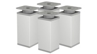 4 X ALU NOHA NASTAVITEĽNÁ NÁBYTKOVÁ NOHA V - 150 MM 4 X ALU NOHA NASTAVITEĽNÁ NÁBYTKOVÁ NOHA V - 150 MM