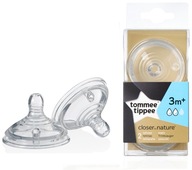 TOMMEE TIPPEE Cumlíky na fľašu CTN 3M+ 2 ks TOMMEE TIPPEE Cumlíky na fľašu CTN 3M+ 2 ks