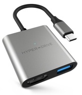 Rozbočovač HyperDrive 4K HDMI 3 v 1 USB-C vesmírne šedý