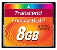 Pamäťová karta CompactFlash CF Transcend 133x 8GB Pamäťová karta CompactFlash CF Transcend 133x 8GB