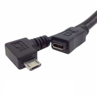Kábel MicroUSB na Micro USB predlžovací kábel ĽAVÝ 0,5M