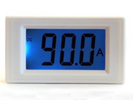 Ampérmeter biely LCD 19mm modrý +/- 10A + bočník