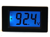 SUPER LCD Voltmeter 19mm modrý +/-200V čierny panel SUPER LCD Voltmeter 19mm modrý +/-200V čierny panel