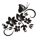 Nálepka na stenu - Butterfly fantasy 32