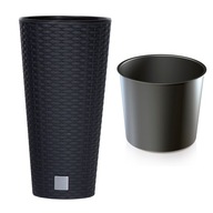Okrúhly vysoký kvetináč + vložka 25xv48cm Obal Okrúhly vysoký kvetináč + vložka 25xv48cm Obal
