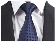 JACQUARD Hladká bodkovaná kravata, NAVY BLUE rc234 JACQUARD Hladká bodkovaná kravata, NAVY BLUE rc234
