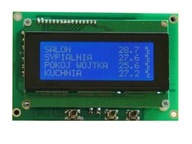 8-kanálový LCD panelový teplomer DS18B20 snímač
