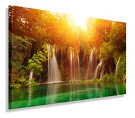 OBRAZ OBRAZ NA PLÁTNO ZÁPAD SLNKA VODOPÁD 60x40 OBRAZ OBRAZ NA PLÁTNO ZÁPAD SLNKA VODOPÁD 60x40