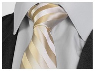 SILK pánska kravata ECRU GOLD Silk KJ41 SILK pánska kravata ECRU GOLD Silk KJ41