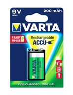 VARTA BATÉRIA 9V 6F22 200mAh Ni-MH BATÉRIA VARTA BATÉRIA 9V 6F22 200mAh Ni-MH BATÉRIA