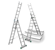 Hliníkový rebrík 3x12 NA SCHODY ALVE-PROFI 'M'
