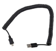 USB kábel - Micro USB špirálová pružina 30-300 cm
