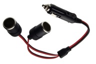 Rozbočovač do zásuvky cigaretového zapaľovača x2 12/24V 10A LED Rozbočovač do zásuvky cigaretového zapaľovača x2 12/24V 10A LED