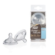 TOMMEE TIPPEE Silikónový cumlík na fľašu 3m+ x2 TOMMEE TIPPEE Silikónový cumlík na fľašu 3m+ x2