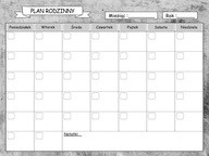 Magnetická tabuľa Calendar Planner do chladničky