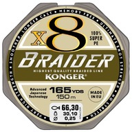 Konger Braided Line Braider x8 Olive Green 0,16 / 10m