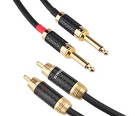 Káblový kábel 2x 6,3 Jack mono - 2x RCA Klotz 4m