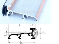 Hliníkový prah s tesnením 103 cm p52 52x22 dvere Hliníkový prah s tesnením 103 cm p52 52x22 dvere