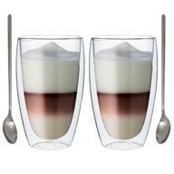 Termopoháre na kávu Latte, 2 ks + lyžičky