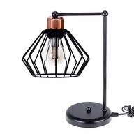 LED nočná lampa RETRO style1 čierna/medená
