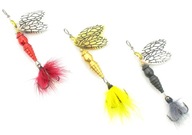 3 x MEPPS THUNDER BUG 1' CHERRY-YELLOW MAY-DRAGON 3 x MEPPS THUNDER BUG 1' CHERRY-YELLOW MAY-DRAGON