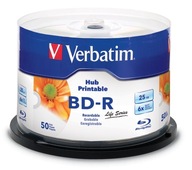 Verbatim Blu-ray BD-R 25GB na tlač v kvalite 50ks Verbatim Blu-ray BD-R 25GB na tlač v kvalite 50ks