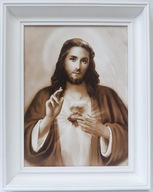 OBRAZ SRDCE JEŽIŠA V BIELOM RÁME 40X50 MARIA OBRAZ SRDCE JEŽIŠA V BIELOM RÁME 40X50 MARIA