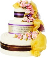 Elegantná svadobná torta ĎAKUJEME pre rodičov