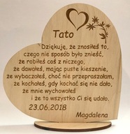 Gravírované veľké srdce, deň otcov, skvelý darček Gravírované veľké srdce, deň otcov, skvelý darček