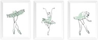 SET 3 obrazov BALLET, plagáty A3 + RÁM! SET 3 obrazov BALLET, plagáty A3 + RÁM!