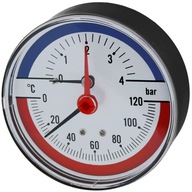 Termomanometer Teplomer Manometer Ventil STOP ZDARMA