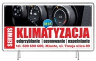 Pevný reklamný banner 3x1m Auto Klimatizácia