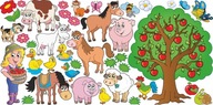 NÁLEPY NA STENU Farma Sada 2 ks 140x70 cm NÁLEPY NA STENU Farma Sada 2 ks 140x70 cm