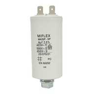 Štartovací kondenzátor motora 8uF 450V MIFLEX s. Štartovací kondenzátor motora 8uF 450V MIFLEX s.