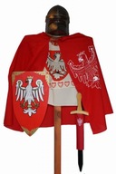 Kostým rytiera, prilba so štítom, štít, meč, 6-dielna Kostým rytiera, prilba so štítom, štít, meč, 6-dielna