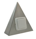 Podskrinkové trojuholníkové svietidlo s nerezovým vypínačom