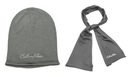 CALVIN KLEIN MERINOS ČIAPKA a ŠÁL 237 GREY