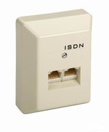 Zásuvka ISDN / ADSL x2 RJ45 8p8c / 8p4c na povrch