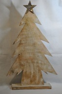 Vianočný stromček - drevená starožitná vianočná dekorácia