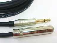 STEREO predlžovací kábel SHELLER Jack6.3S / gn.6.3S 3m