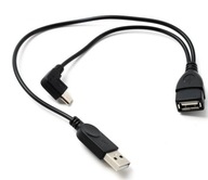 UHLOVÝ KÁBEL Y OTG HOST Micro USB USB napájanie