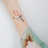 Paperself tetovacia mini kytica pre dievčatá vodovej farby