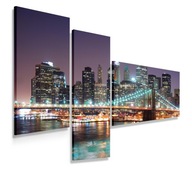 OBRAZ TRIPTIC 110x80 MODERNÝ MESTSKÝ MOST OBRAZ TRIPTIC 110x80 MODERNÝ MESTSKÝ MOST