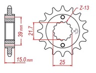 Predné ozubené koleso 14 KYMCO KXR MXU MAXXER 250 300