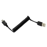 USB kábel - Micro USB špirálová pružina 10-100cm