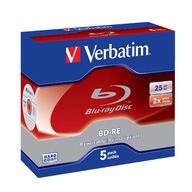 VERBATIM BD-RE BLURAY 25GB prepisovateľné 5 ks. VERBATIM BD-RE BLURAY 25GB prepisovateľné 5 ks.