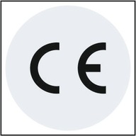 Označenie CE certifikát okrúhly biely 5 ks 1,5 cm