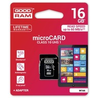 PAMÄŤOVÁ KARTA GOODRAM micro SDHC 16GB Class10 UHS1 PAMÄŤOVÁ KARTA GOODRAM micro SDHC 16GB Class10 UHS1