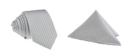 SÚPRAVA TIE PLUS POCKET Square - BIELA A ČIERNA SÚPRAVA TIE PLUS POCKET Square - BIELA A ČIERNA